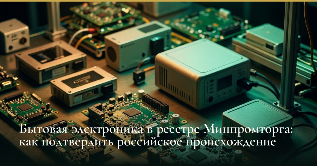 Бытовая электроника в реестре Минпромторга: как подтвердить российское происхождение