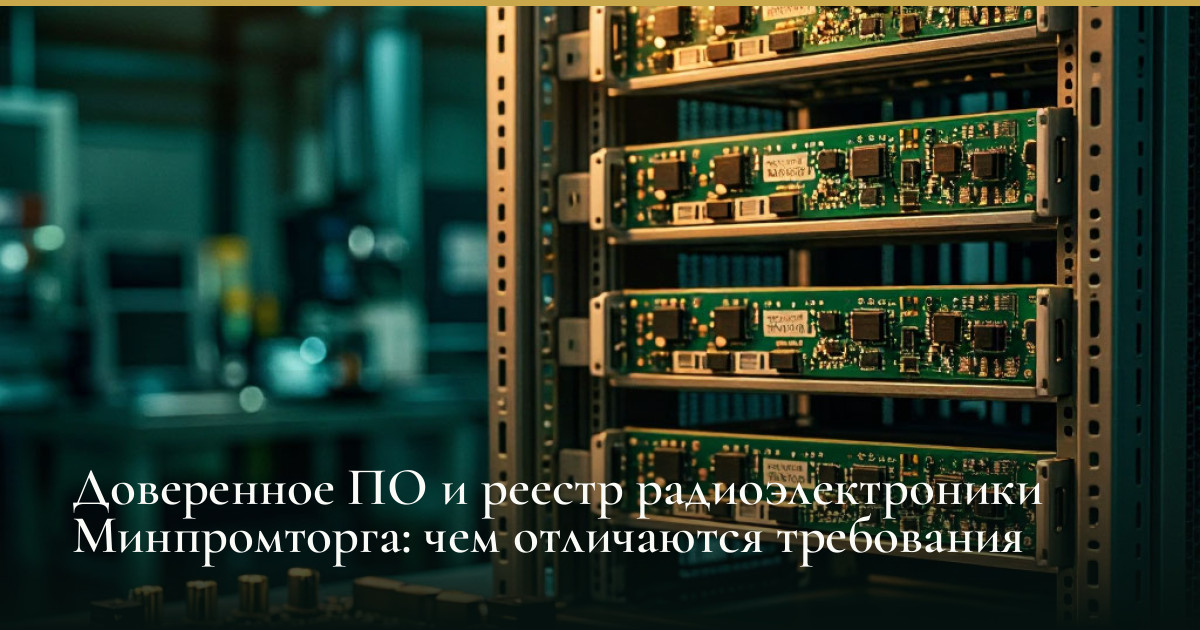 Доверенное ПО и реестр радиоэлектроники Минпромторга: чем отличаются требования