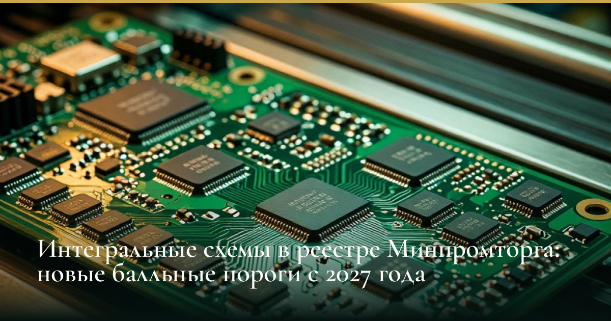 Интегральные схемы в реестре Минпромторга: новые балльные пороги с 2027 года