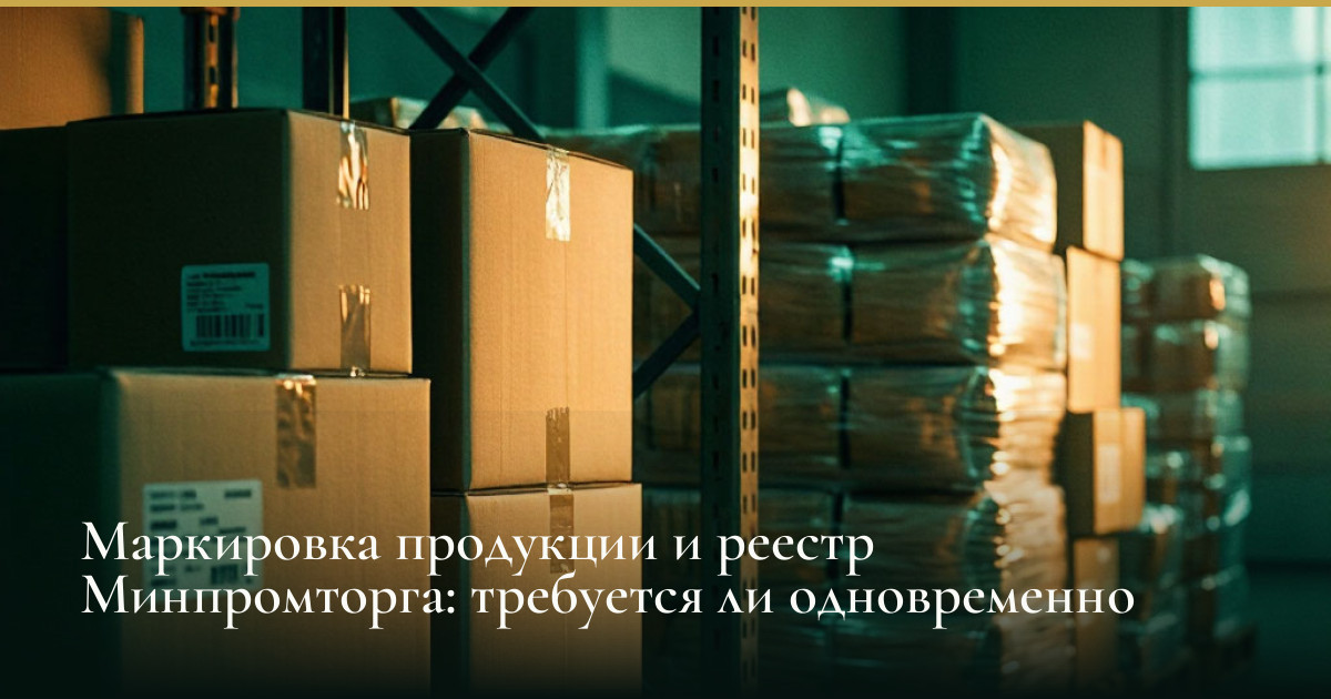 Маркировка продукции и реестр Минпромторга: требуется ли одновременно