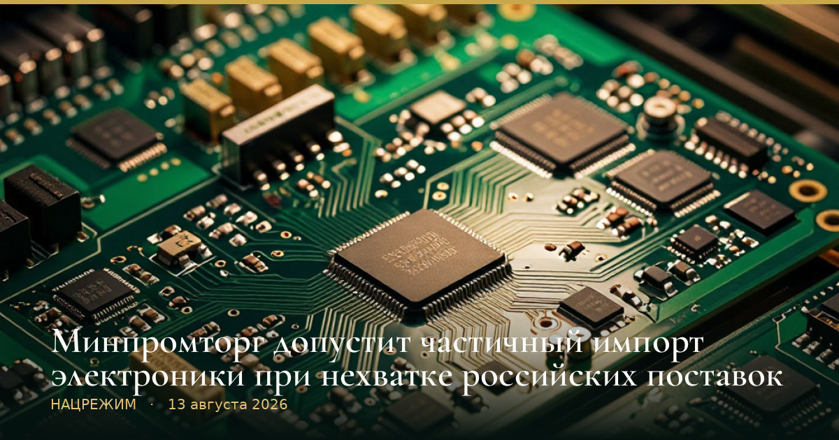Минпромторг допустит частичный импорт электроники при нехватке российских поставок