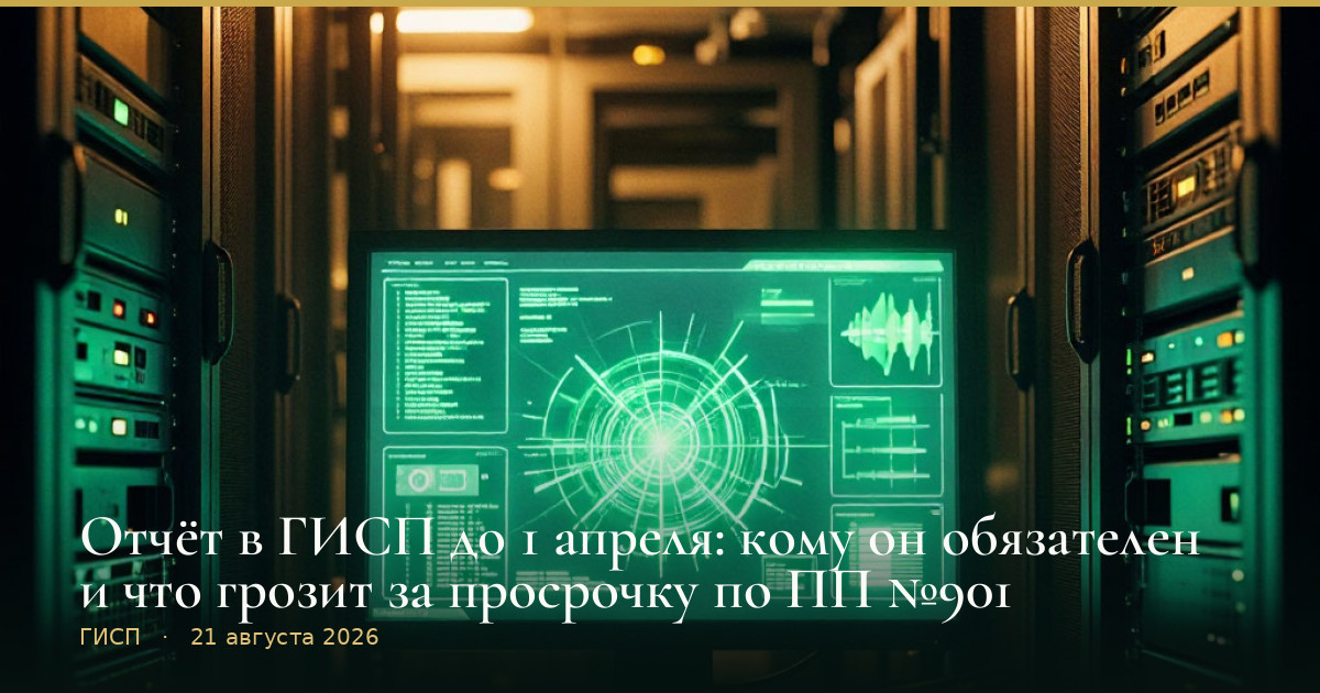 Отчёт в ГИСП до 1 апреля: кому он обязателен и что грозит за просрочку по ПП №901