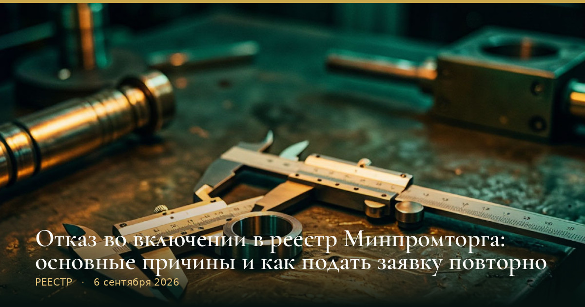 Отказ во включении в реестр Минпромторга: основные причины и как подать заявку повторно