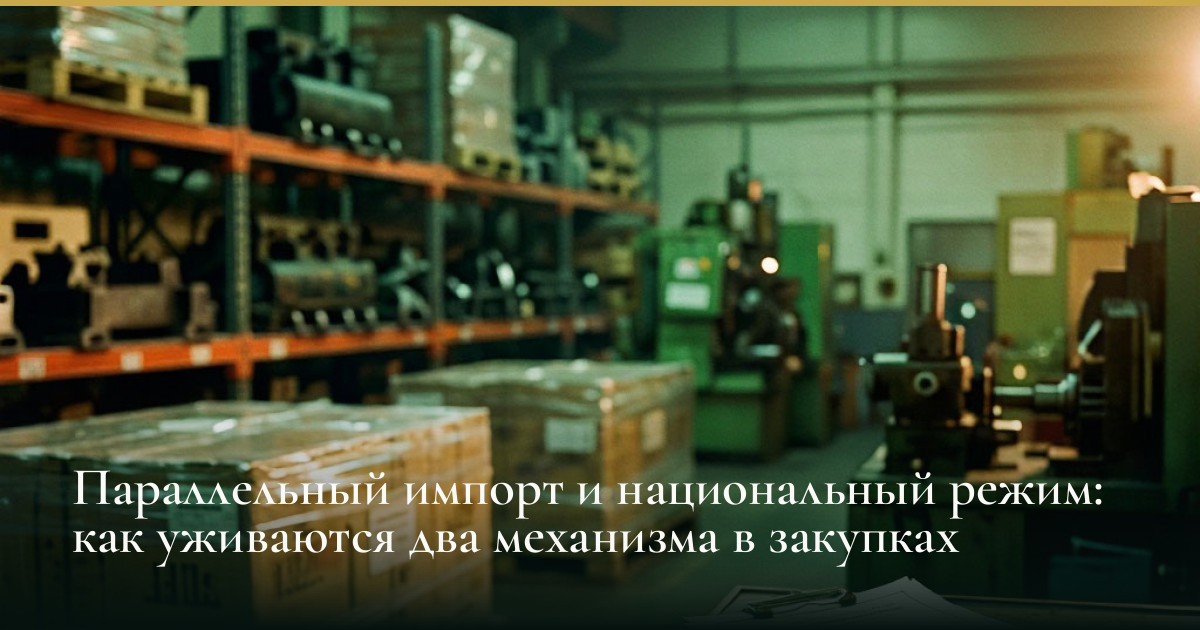 Параллельный импорт и национальный режим: как уживаются два механизма в закупках