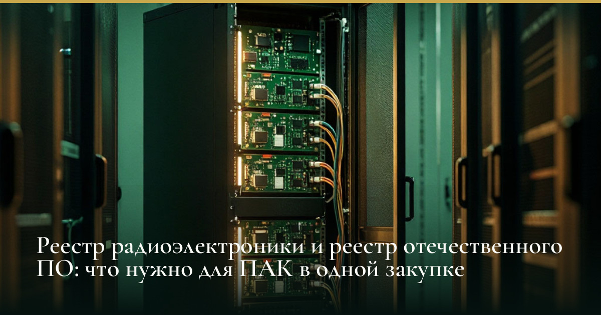 Реестр радиоэлектроники и реестр отечественного ПО: что нужно для ПАК в одной закупке