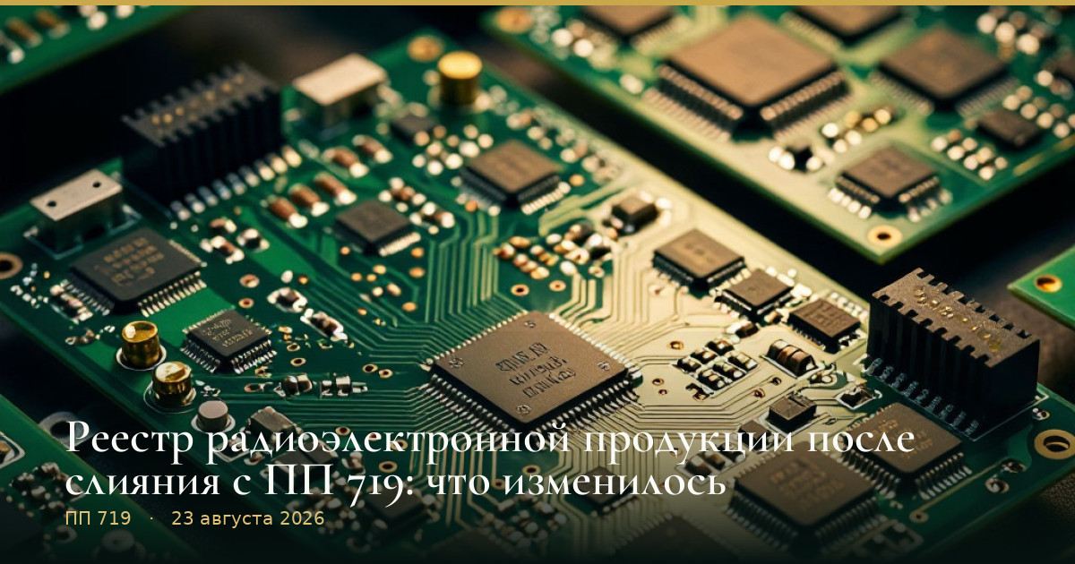 Реестр радиоэлектронной продукции после слияния с ПП 719: что изменилось