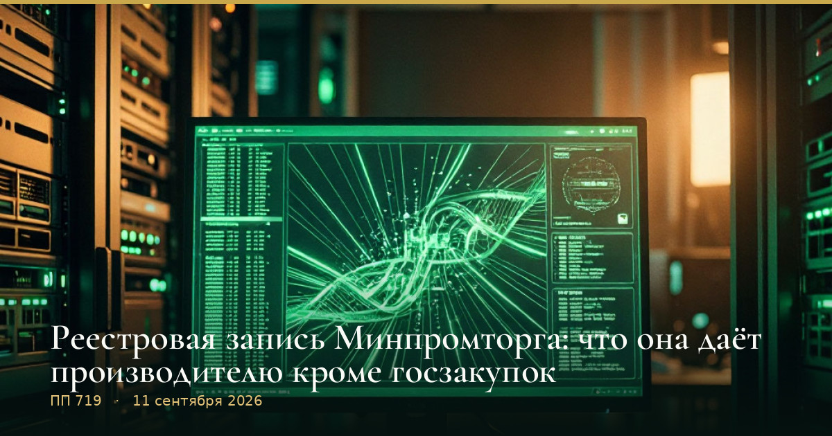 Реестровая запись Минпромторга: что она даёт производителю кроме госзакупок