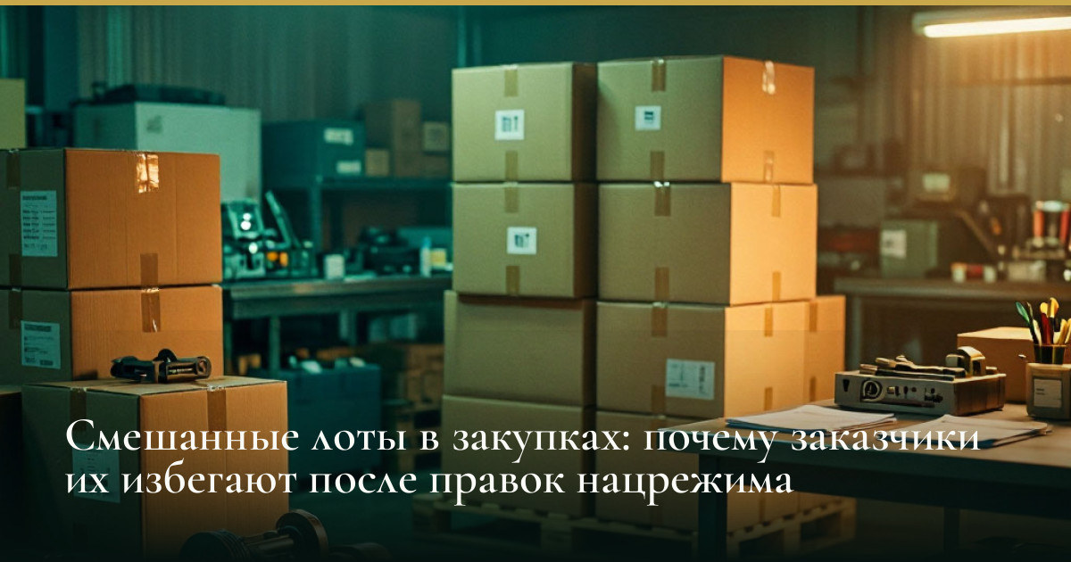 Смешанные лоты в закупках: почему заказчики их избегают после правок нацрежима