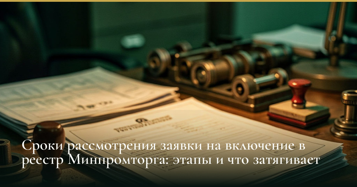 Сроки рассмотрения заявки на включение в реестр Минпромторга: этапы и что затягивает