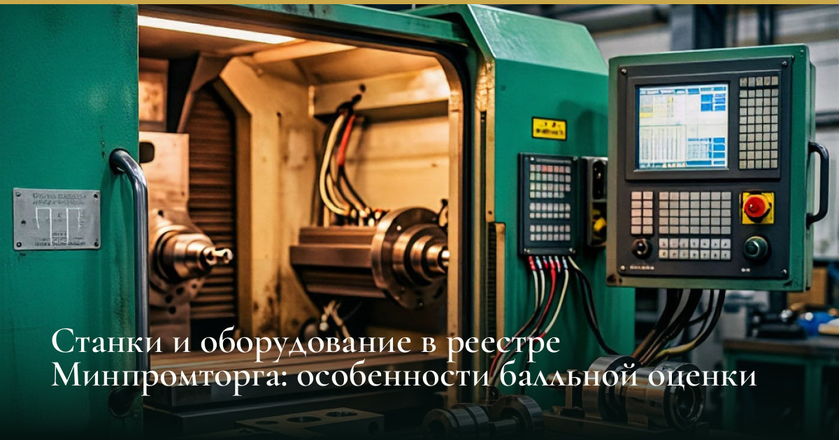 Станки и оборудование в реестре Минпромторга: особенности балльной оценки
