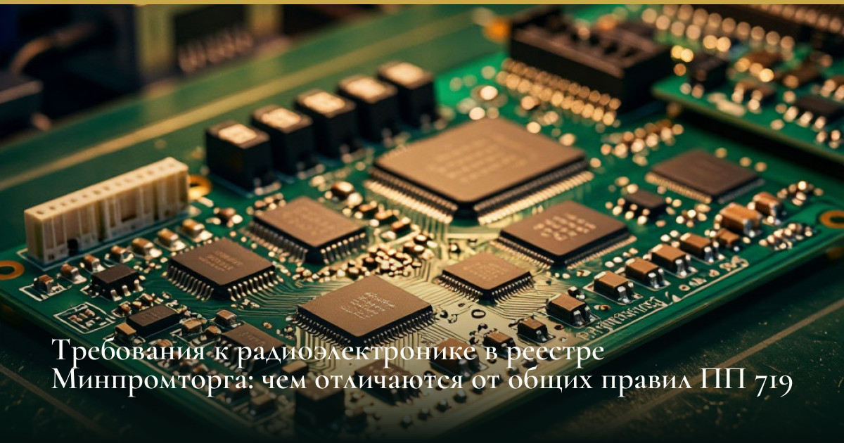 Требования к радиоэлектронике в реестре Минпромторга: чем отличаются от общих правил ПП 719