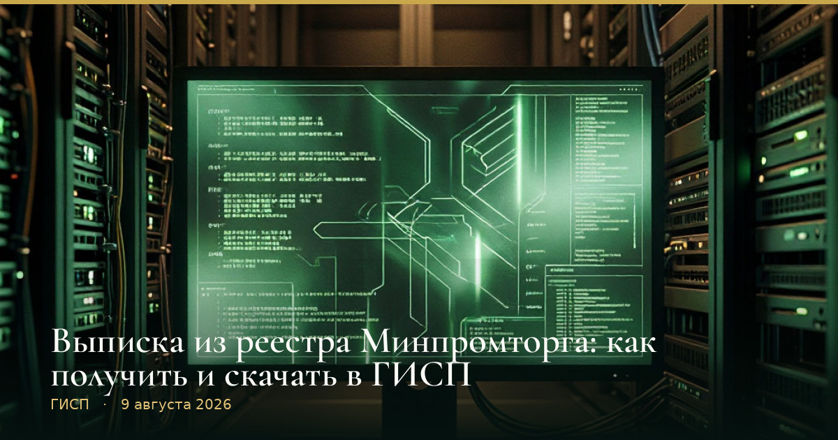 Выписка из реестра Минпромторга: как получить и скачать в ГИСП
