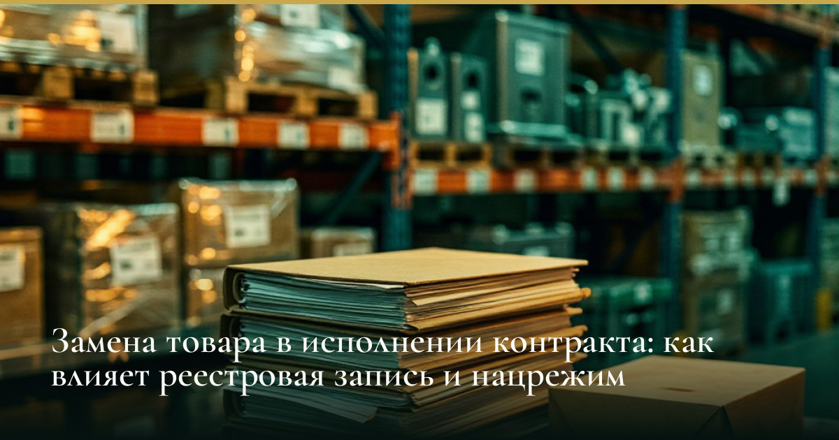 Замена товара в исполнении контракта: как влияет реестровая запись и нацрежим